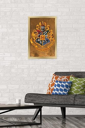 Vista 55 de Trends International Póster de pared Harry Potter Hogwarts Crest, 22.375 x 34 Versión con marco negro