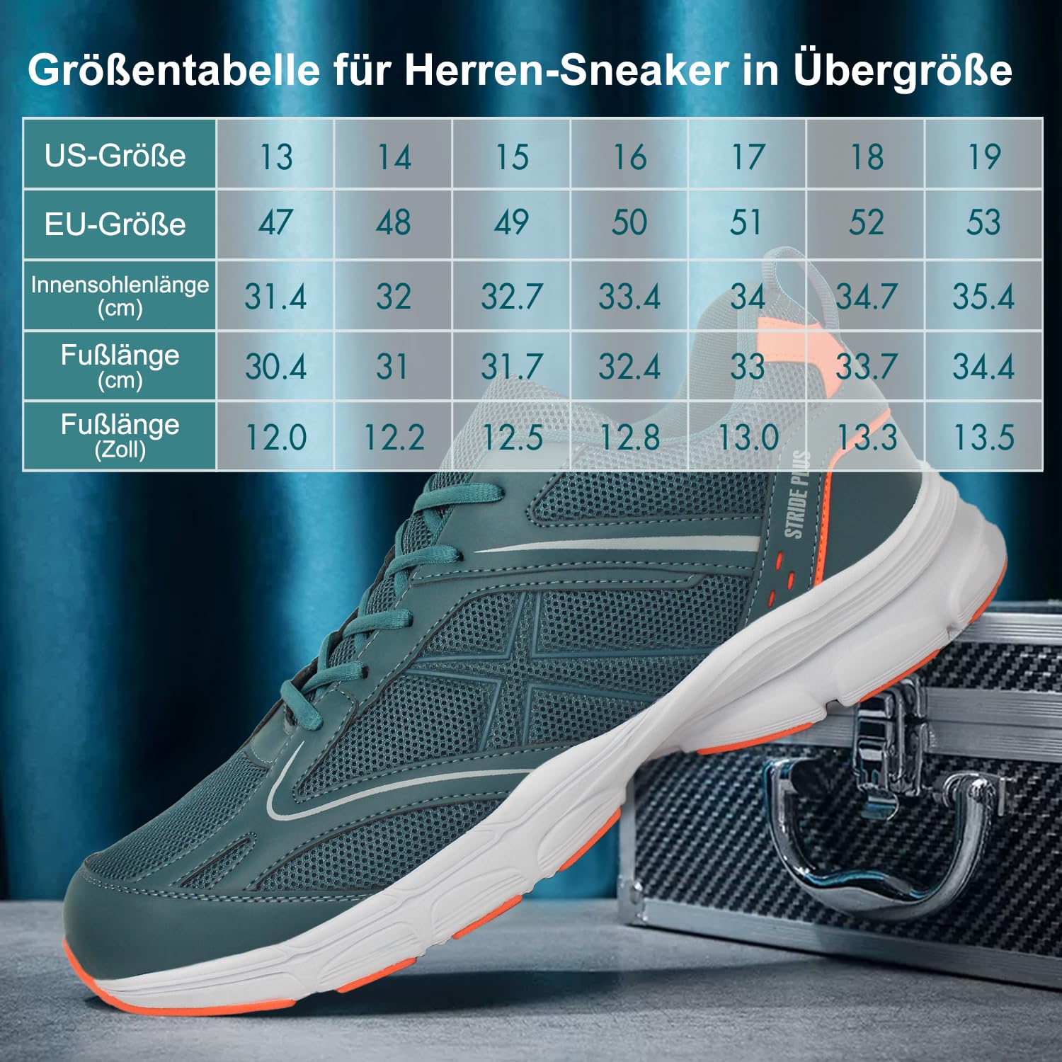 Hawkwell Chaussures de Sport légères et décontractées Pour Homme, Grandes Tailles, Tailles UE 47, 48, 49, 50, 51, 52, 53