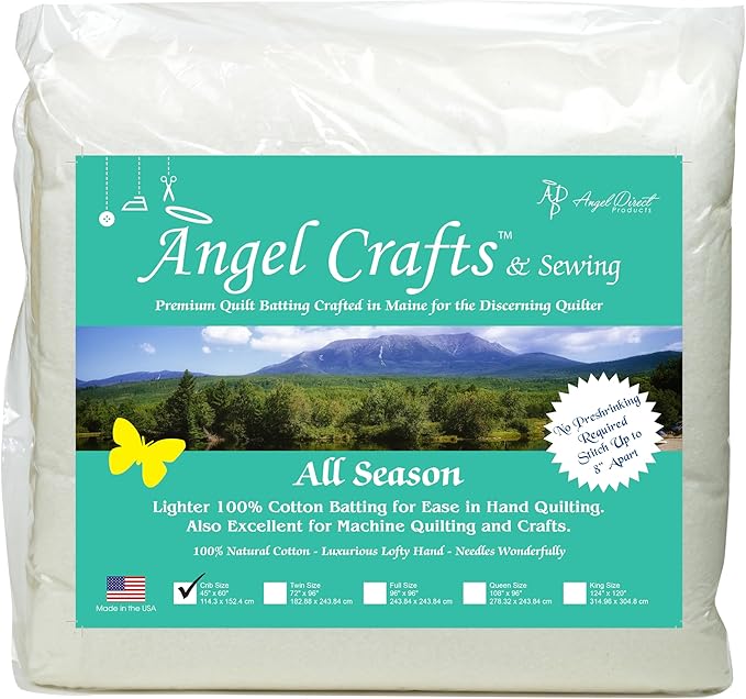 Quilt Batting Crib Size Premium Cotton Batting for Quilting