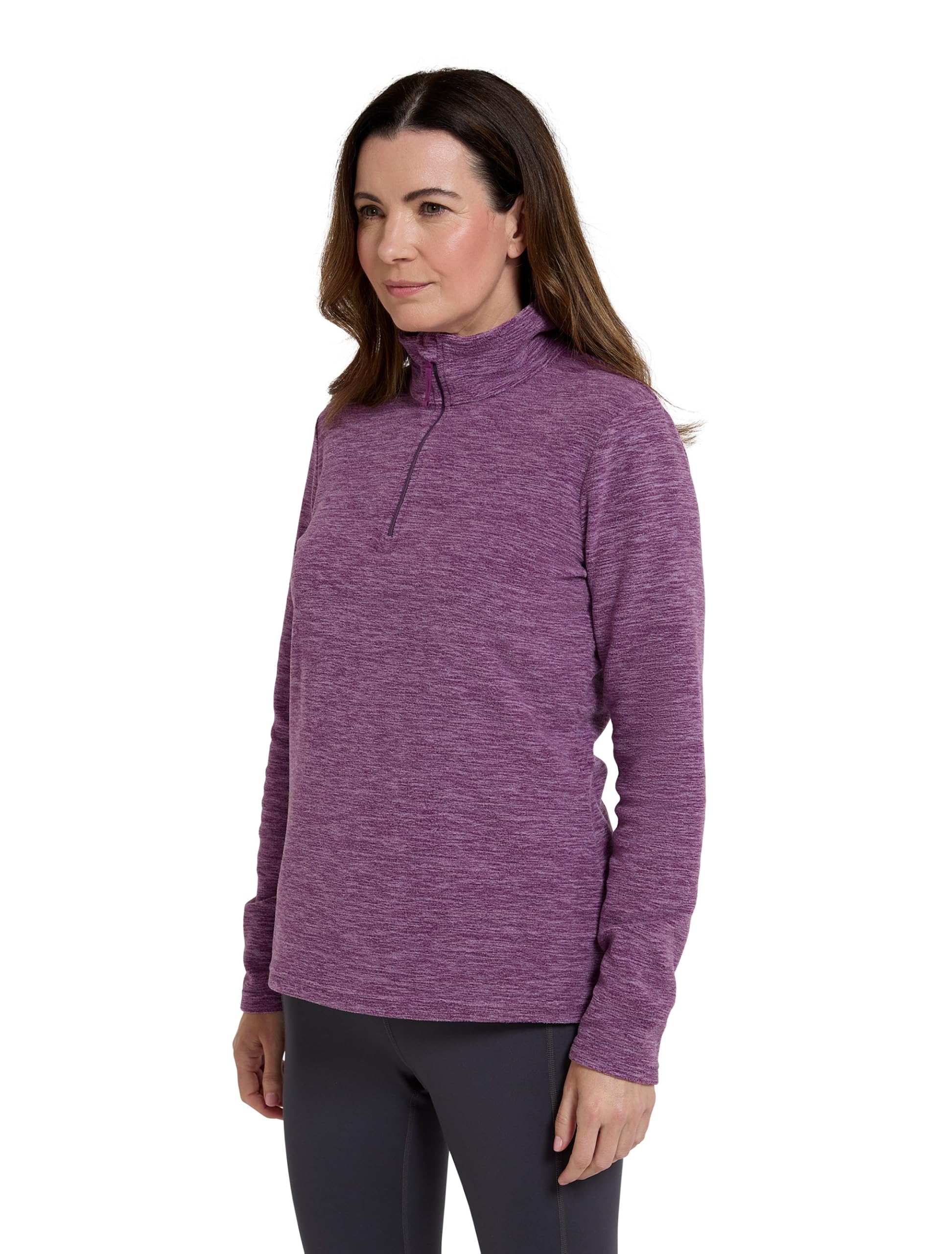 Snowdon Melange Womens Fleece - Purple