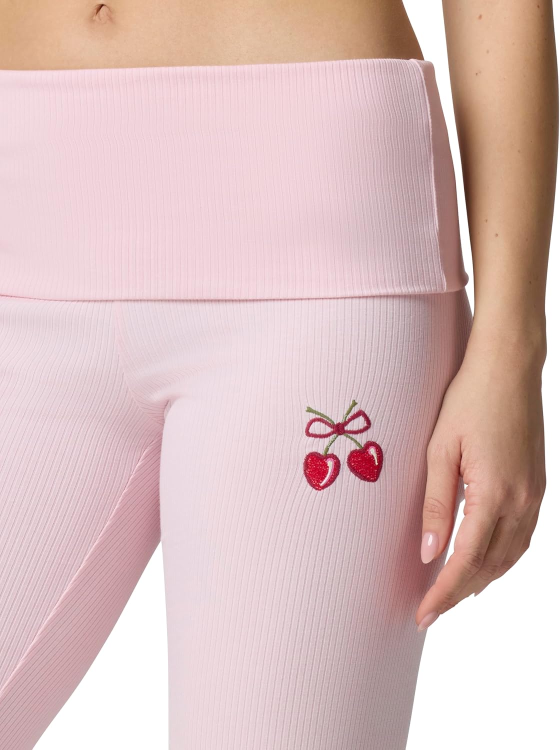 Florence by Mills Women's Rib Cherry Foldover Pant