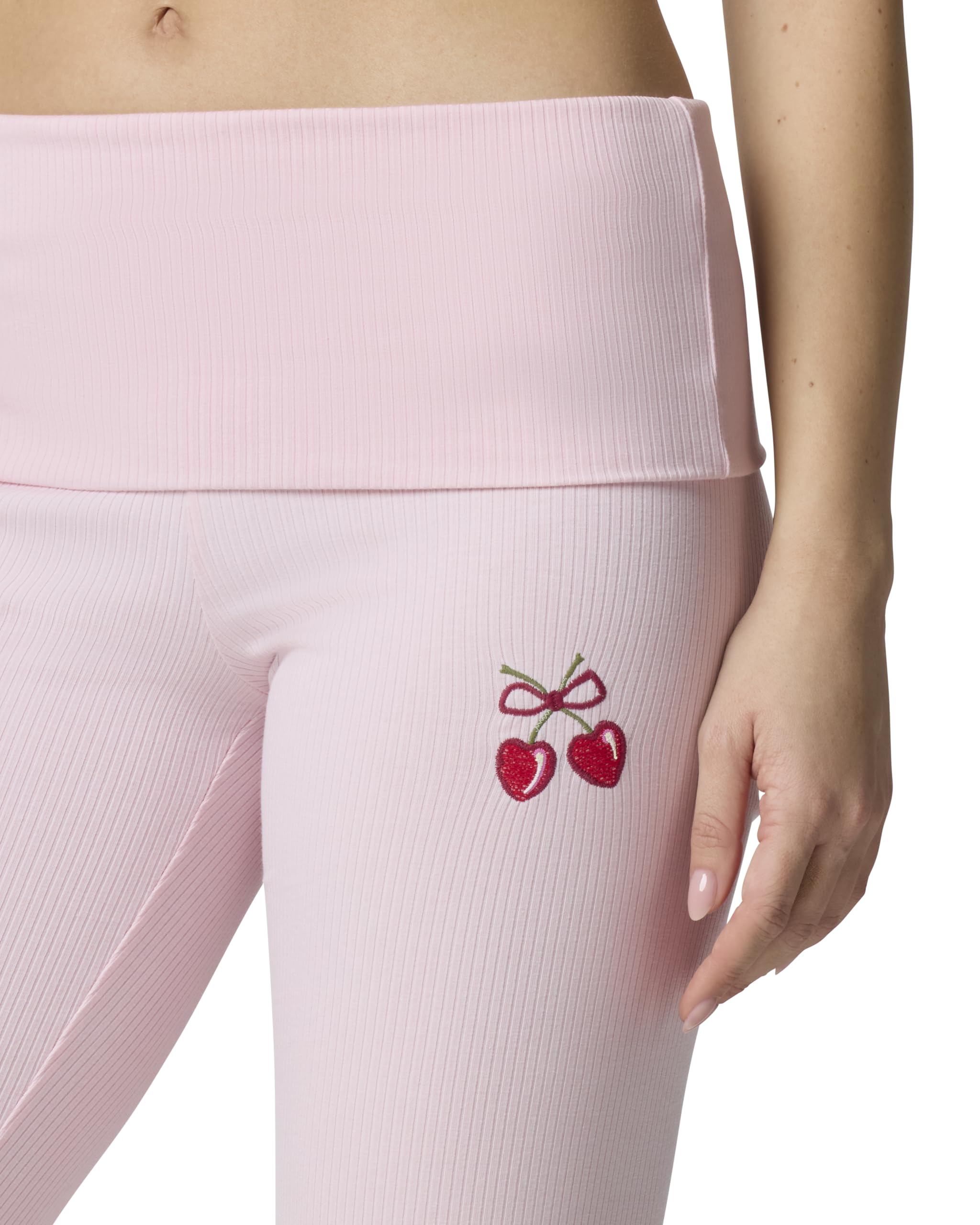 Florence by Mills Damen Yoga-Hose Rib Cherry Foldover Pant