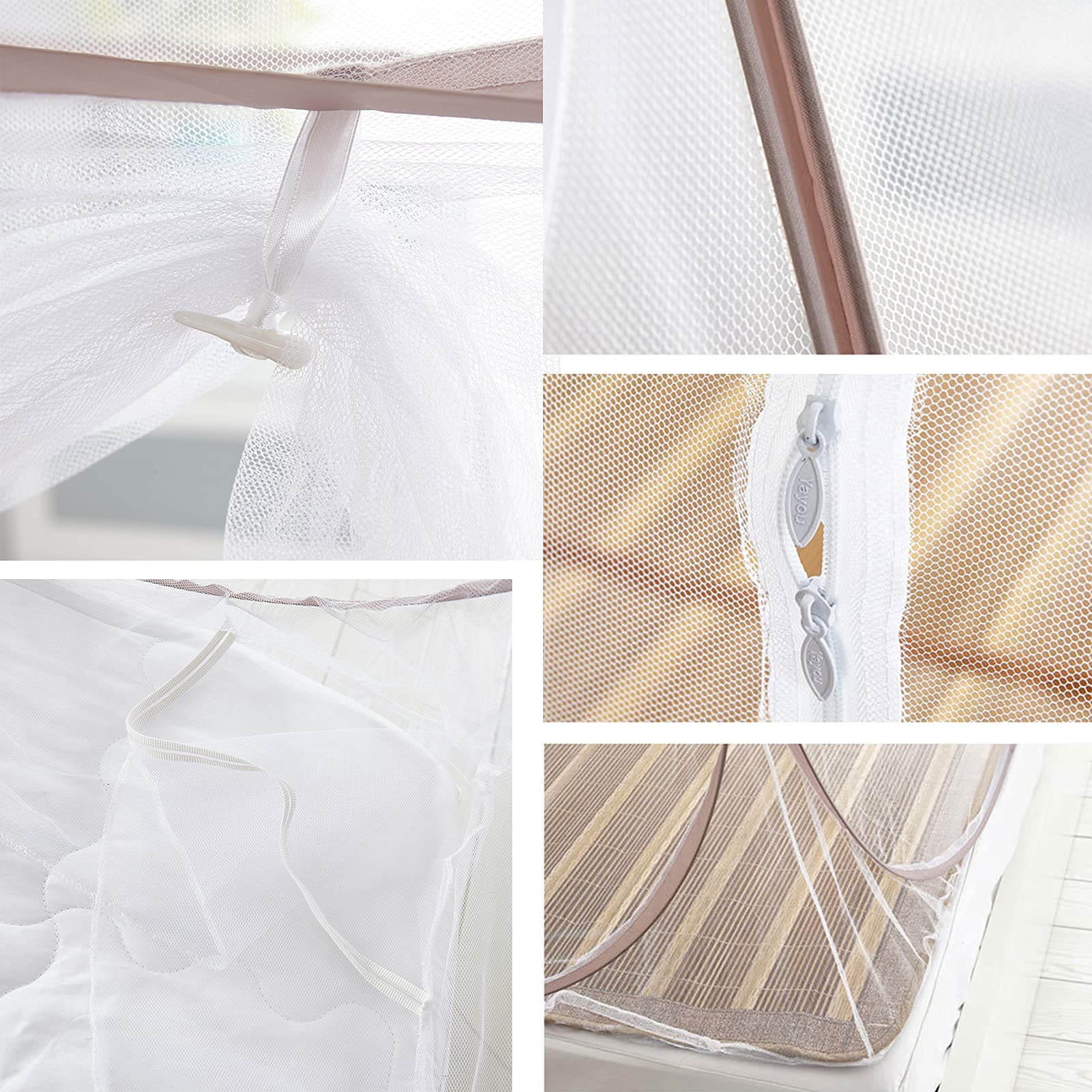 Tenda Zanzariera, Baldacchino per Letto, Rete per Baldacchino, Zanzariera Pop Up per Letto, Zanzariere da Viaggio Portatili di Grandi Dimensioni 180 200 150 cm Porta Singola, Zanzariera Pieghevole p
