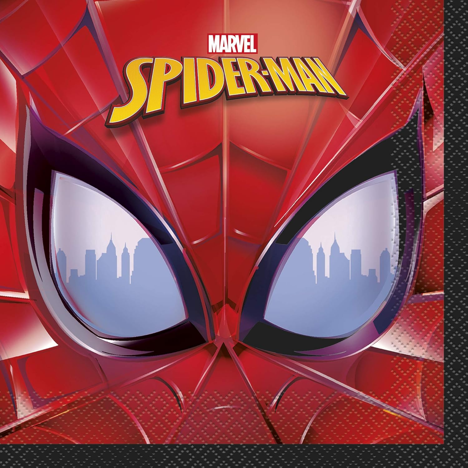 Spider-Man Birthday Party Supplies with Tablecloth, Plates, Napkins, Balloons, Banner, Paper Masks & Sticker, Spider-Man Party Decorations, Serves 16 Guests, Fun Set for Parties & Themed Celebrations
