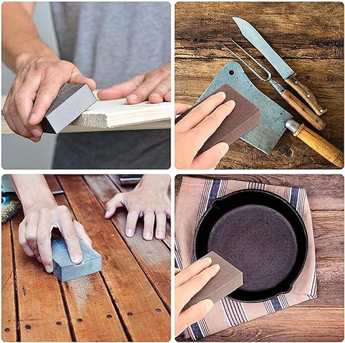 Miniatura 3 de Esponja de lijado de abrasivos de manzana, 6 piezas, grueso/medio/fino, 3 especificaciones diferentes, surtido de bloques de lijado, reutilizable y