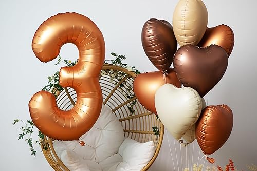 Miniatura 3 de Globos de número naranja de 40 pulgadas gigantes de aluminio de helio para decoraciones de fiesta de cumpleaños