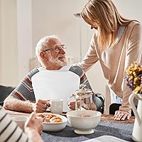 Vista 6 de Disposable Bibs, Adult Bibs for Women Men Waterproof & Oil-Proof, Plastic Bib for Elderly Clothing Protector