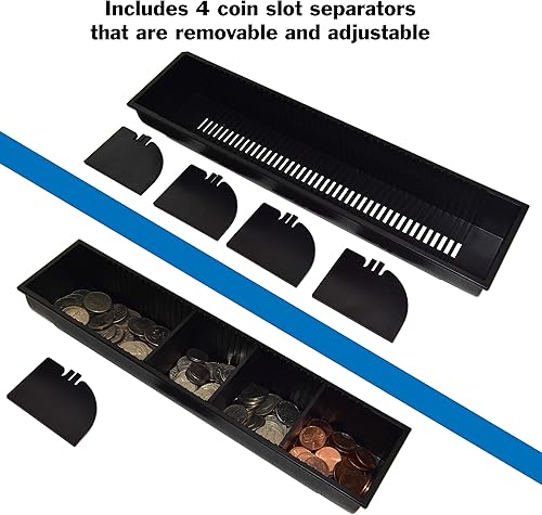 Miniatura 5 de Cajón de efectivo ligero y duradero con conexión RJ12 POS, 2 llaves incluidas por SciencePurchase Black