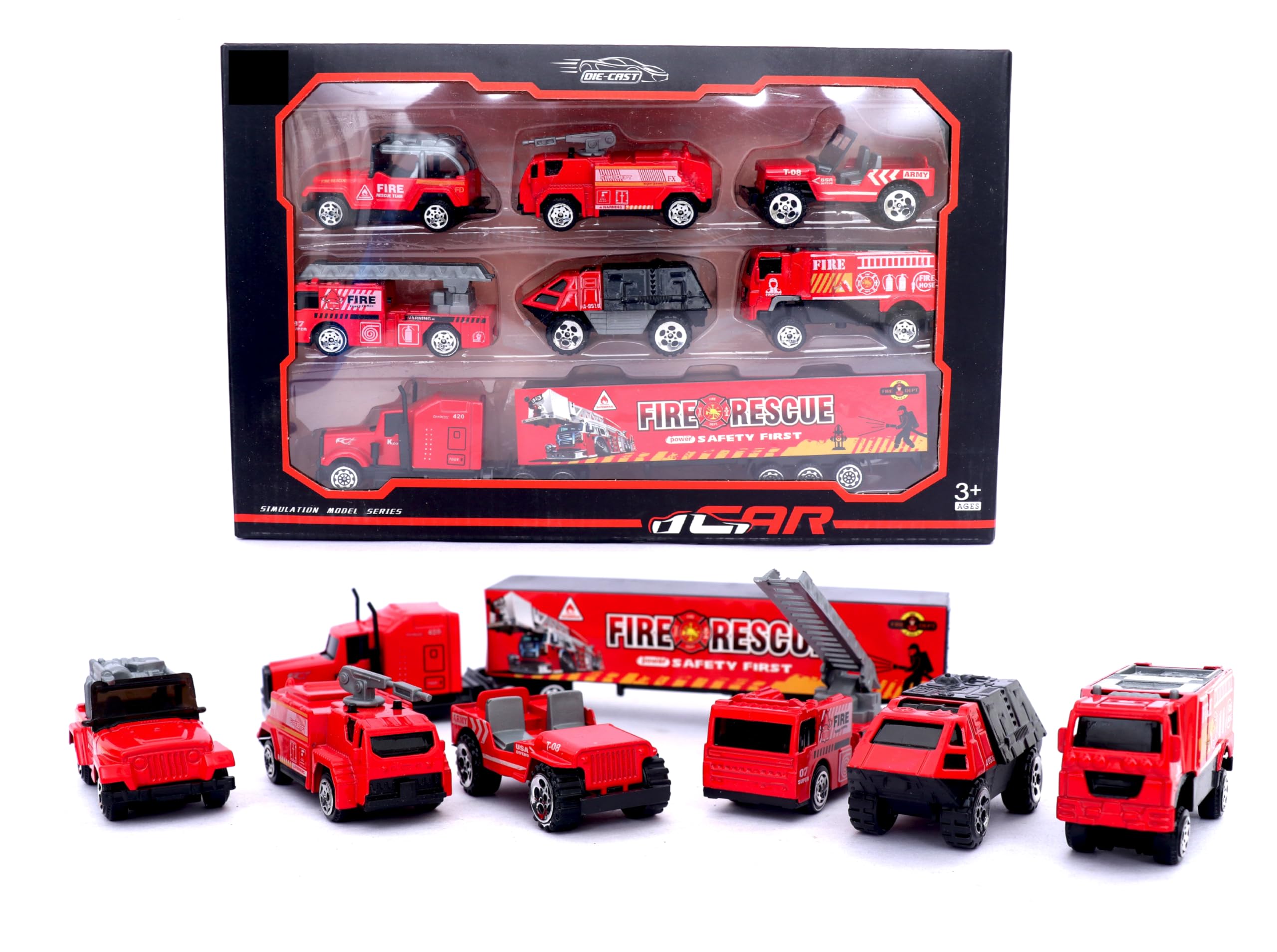 WOW Toys - Delivering Joys of Life|| Set of 7 in 1 Die Cast Metal Fire Brigade Rescue Team, Metal Vehicles with Plastic Parts, Multicolour (B0CT3WTG3S) Amazon Price History, Amazon Price Tracker
