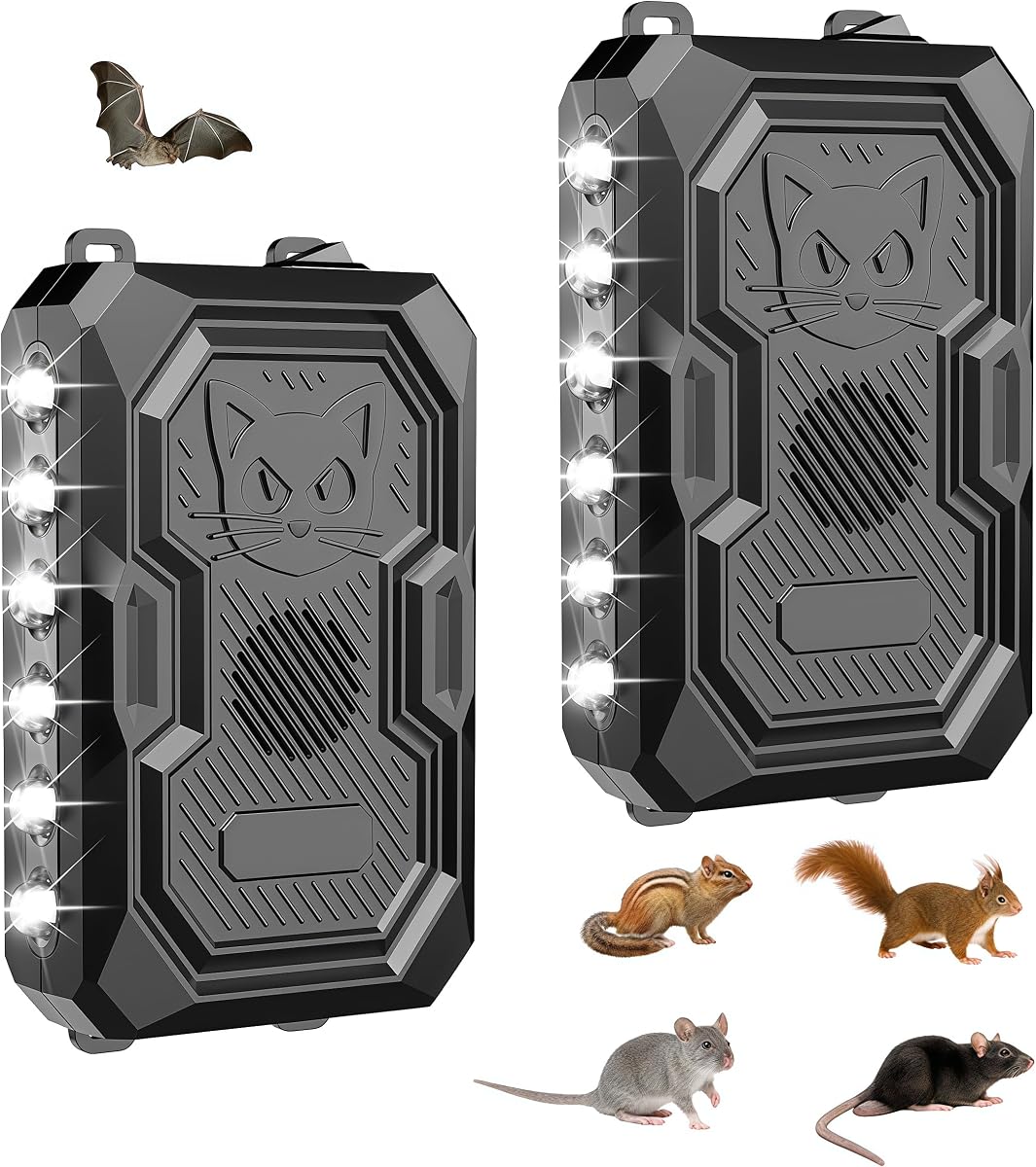 Battery Operated Ultrasonic Rodent Repellent for Car Engines,2 Pack