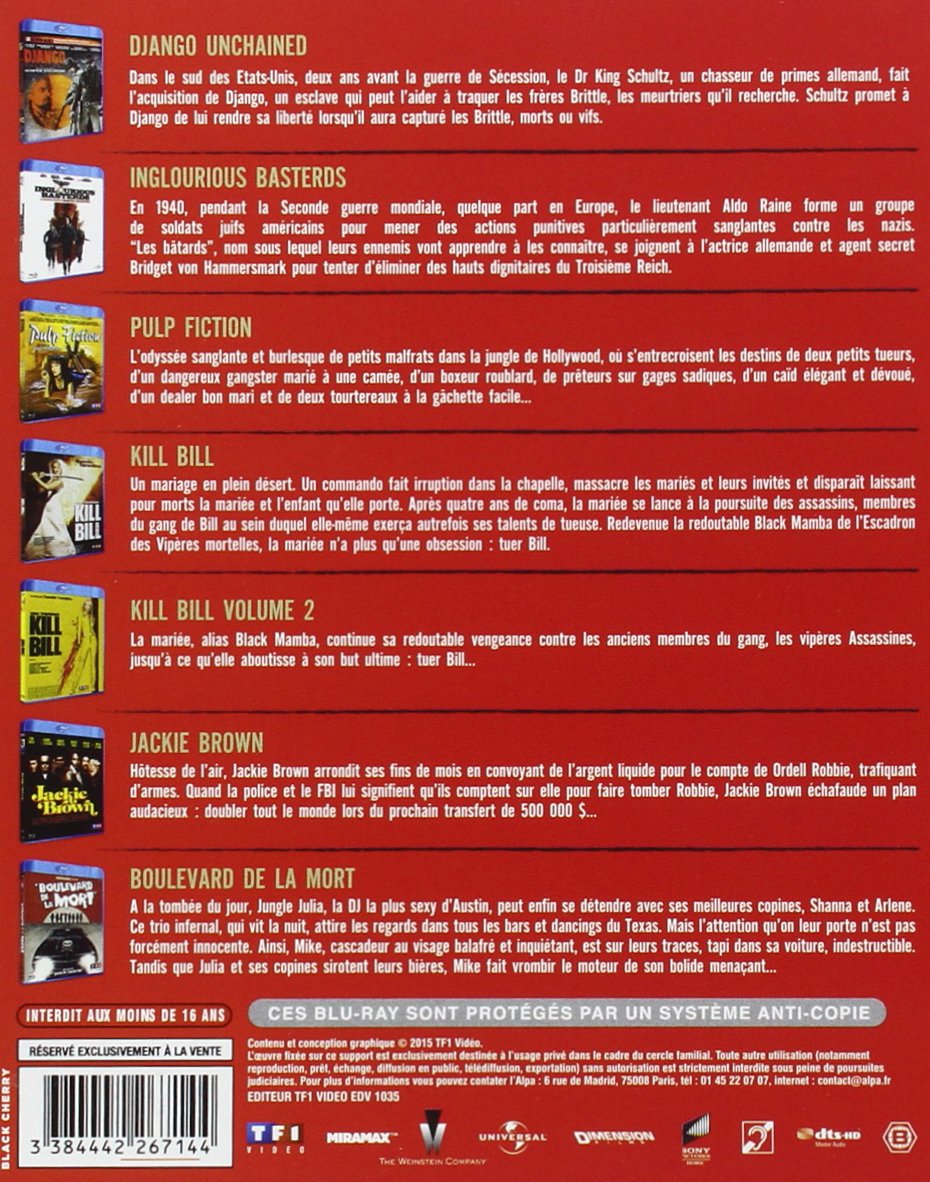Quentin Tarantino - Coffret 7 films [Blu-ray]