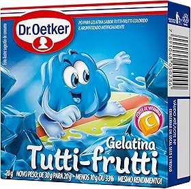 Dr.Oetker Dr. Oetker Gelatina Em Pó Sabor Tutti-Frutti Sobremesa Com Sabor E Consistência Deliciosa Para Toda A Família Fácil De Fazer 20G