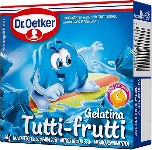 Dr.Oetker Dr. Oetker Gelatina Em Pó Sabor Tutti-Frutti Sobremesa Com Sabor E Consistência Deliciosa Para Toda A Família Fácil De Fazer 20G