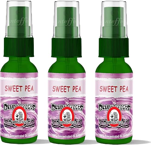 Blunteffects Blunt Effects - Ambientador 100% concentrado para cochehogar Oder Neutralizing Spray (paquete de 3) Elige el aroma (guisante dulce)