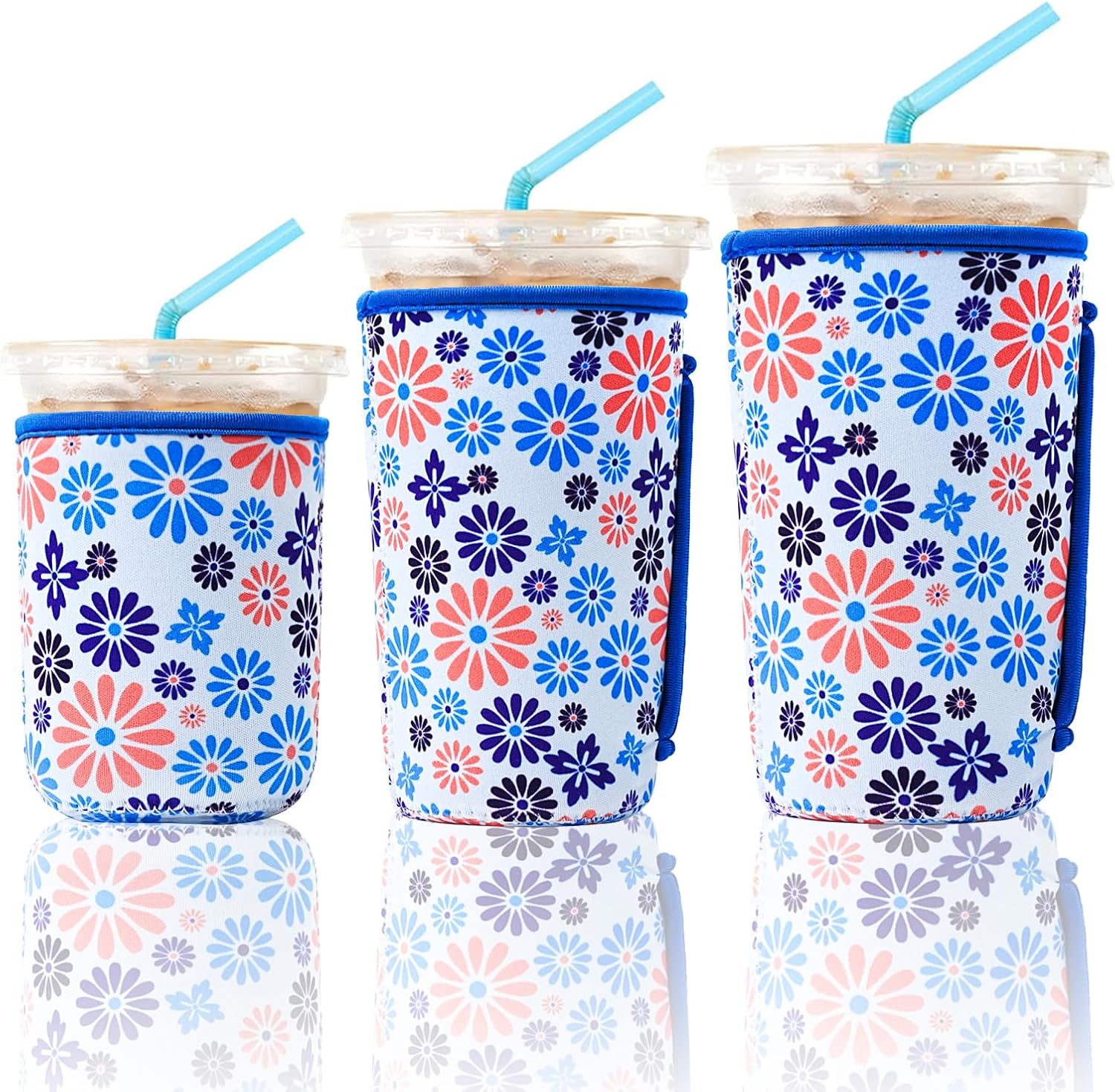 Amazon.com: KJQJLY 3 Pack Reusable Iced Coffee Sleeves for Iced Coffee ...