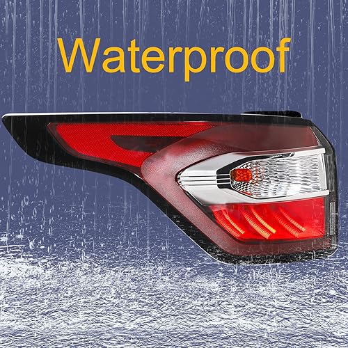 Miniatura 6 de Luz trasera trasera para Ford Escape Kuga 2017 2018 2019 17 18 19 lámpara de freno lado izquierdo (borde negro - L)