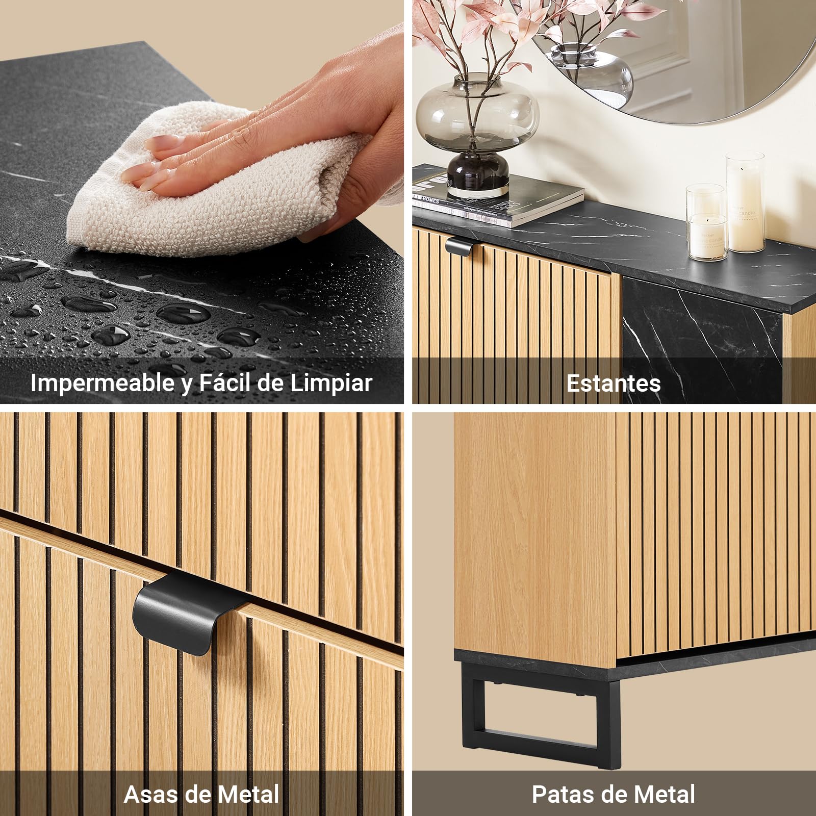 SoBuy Zapatero Entrada Recibidor Estrecho con Cajones Abatibles y Armario Lateral, Mueble Recibidor Estilo Nórdico, Ahorra Espacio - Negro y Roble Claro, 90x24x88cm, Carga 60KG - FSR203-N