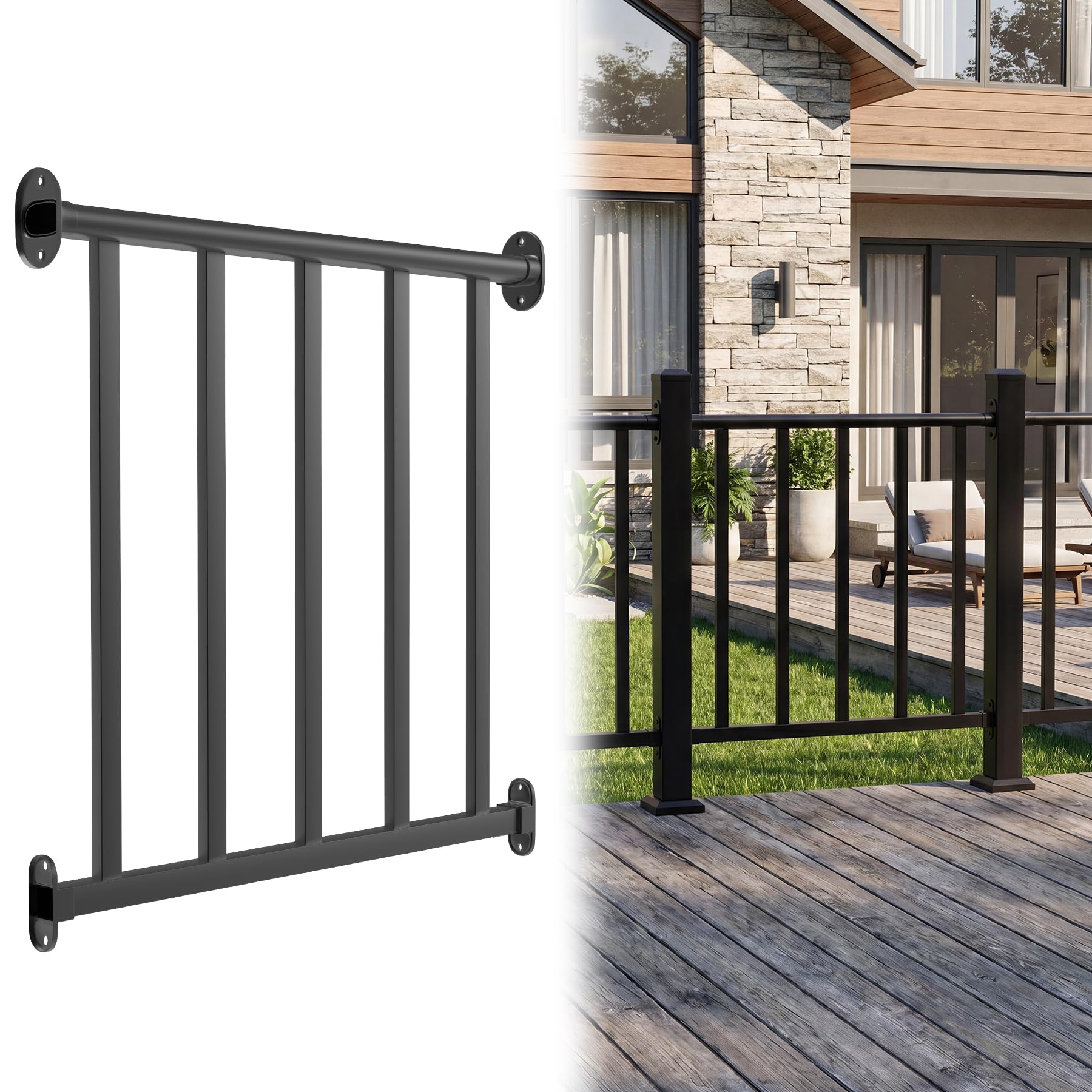 Photo 1 of Akenow 4 Ft Modular Deck Railing Kit