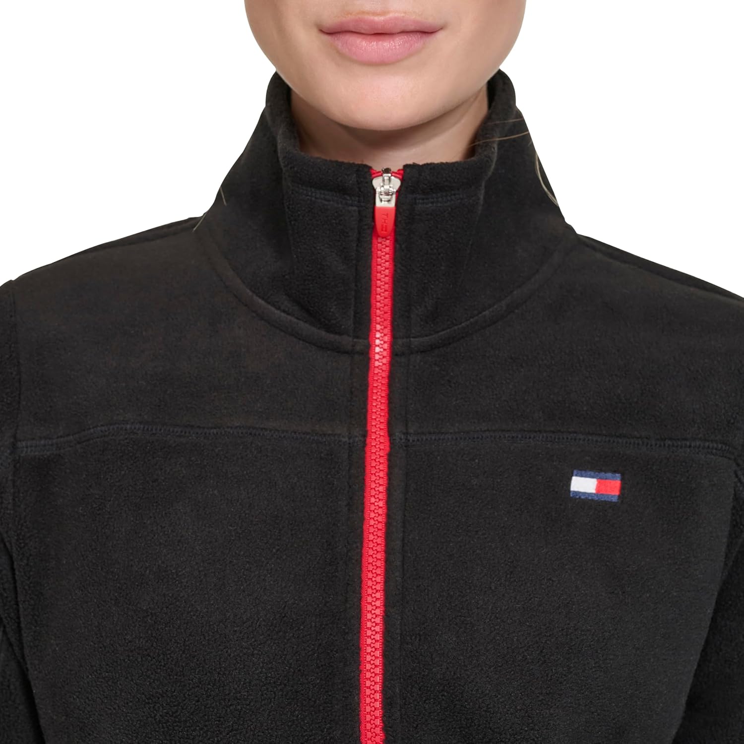 Tommy Hilfiger Womens Polar Fleece Stand Collar Full Zip Jacket - Image 5