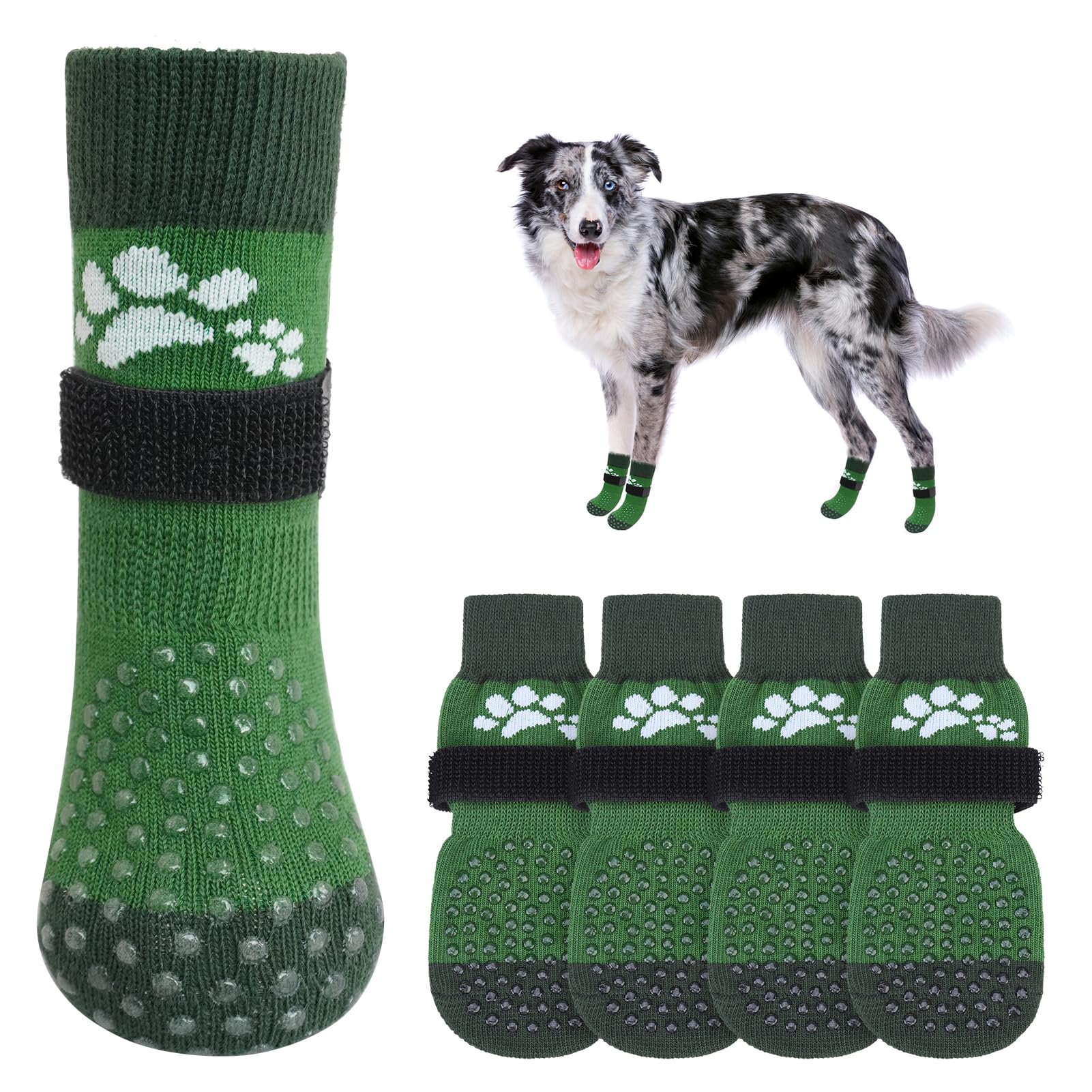 SCENEREAL Dog Socks to Prevent Licking Paws for Hot Pavement Anti Slip