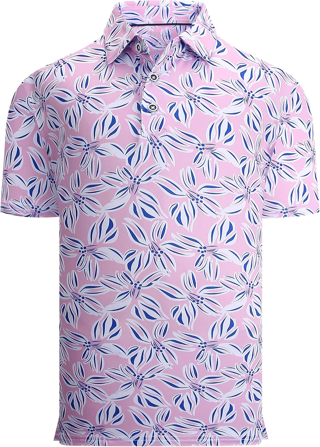 Alex Vando Boys Polo Shirt Hawaiian Golf Short Sleeve Moisture Wicking Quick Dry Stretch Print Casual Summer Tops