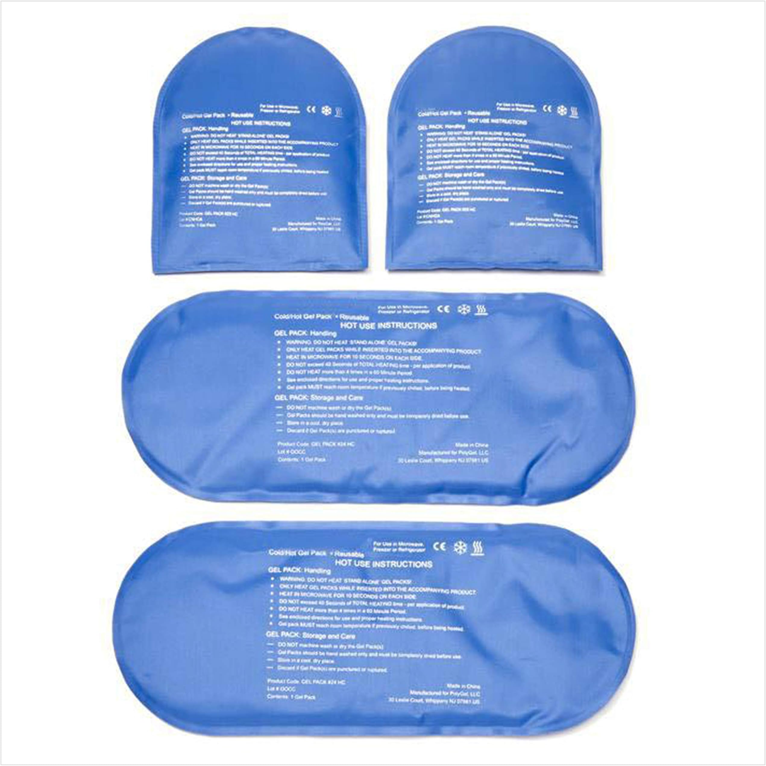 NatraCure Replacement Gel Packs for Cold Therapy Socks - (4-Piece Set) Extra Gel Ice Packs Reusable, Compresses for Injuries, Flexible Ice Packs Reusable, Small Ice Packs, Thin Ice Packs - GP23-24