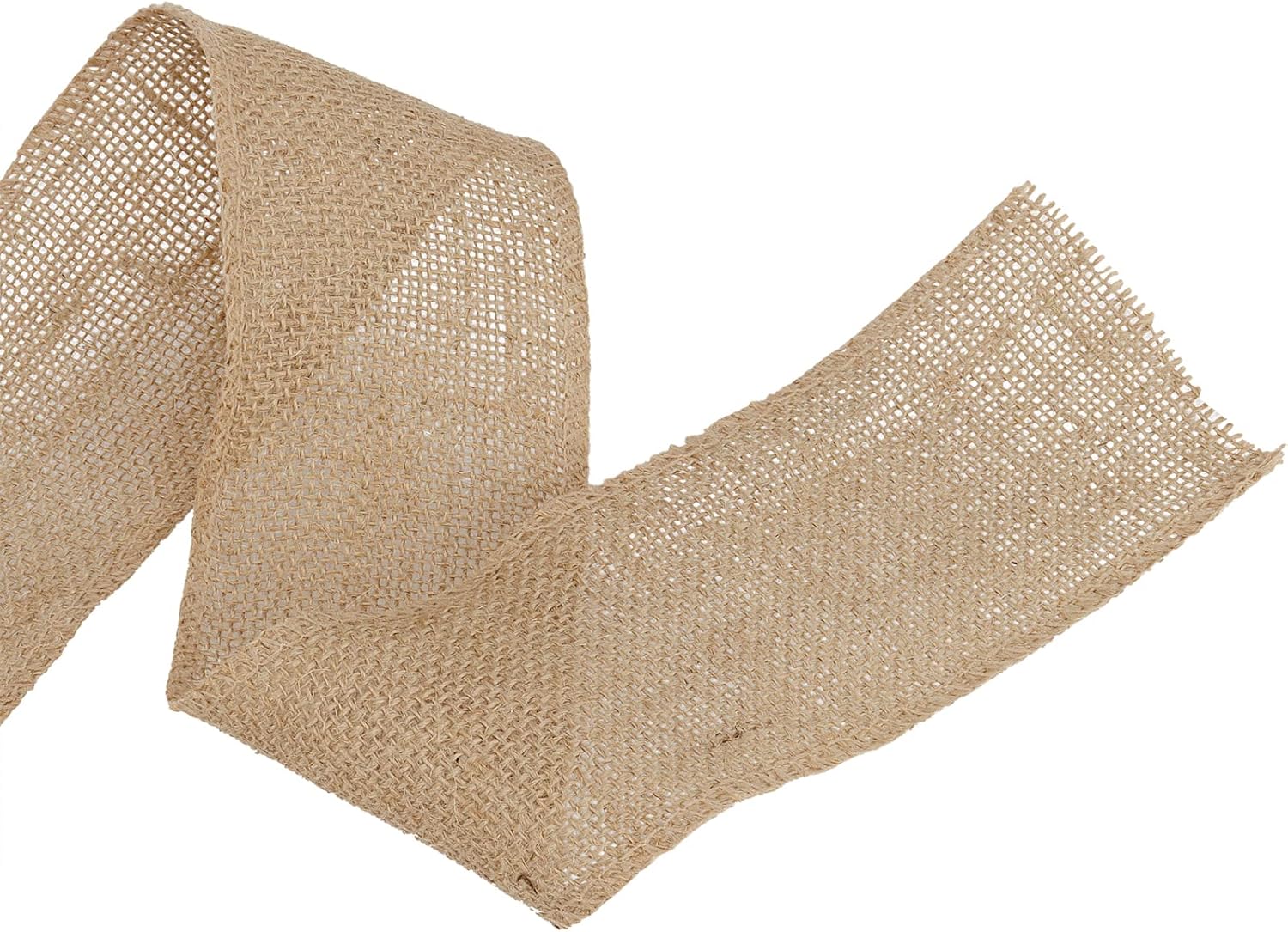 MANCHAP 65 Yard 3 Inch Wide Burlap Ribbon, Natural Jute Fabric Ribbon for Crafts, Wedding, DIY Projects
