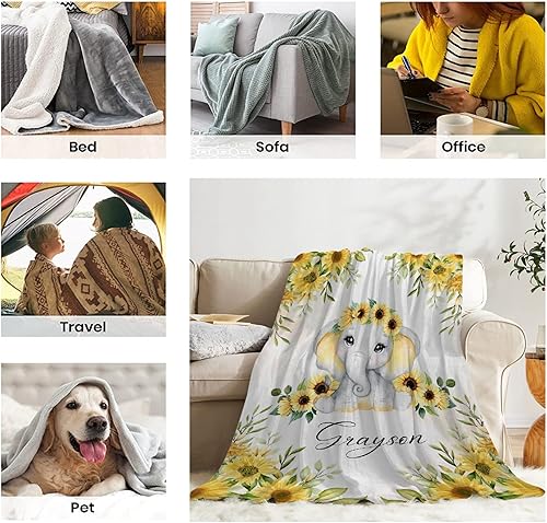 Miniatura 53 de Butterfly Custom Baby Blanket with Name Personalized Baby Blanket for Girl Boy Birthday Chirstmas Gift Customized Baby Receiving Blanket for Newborn