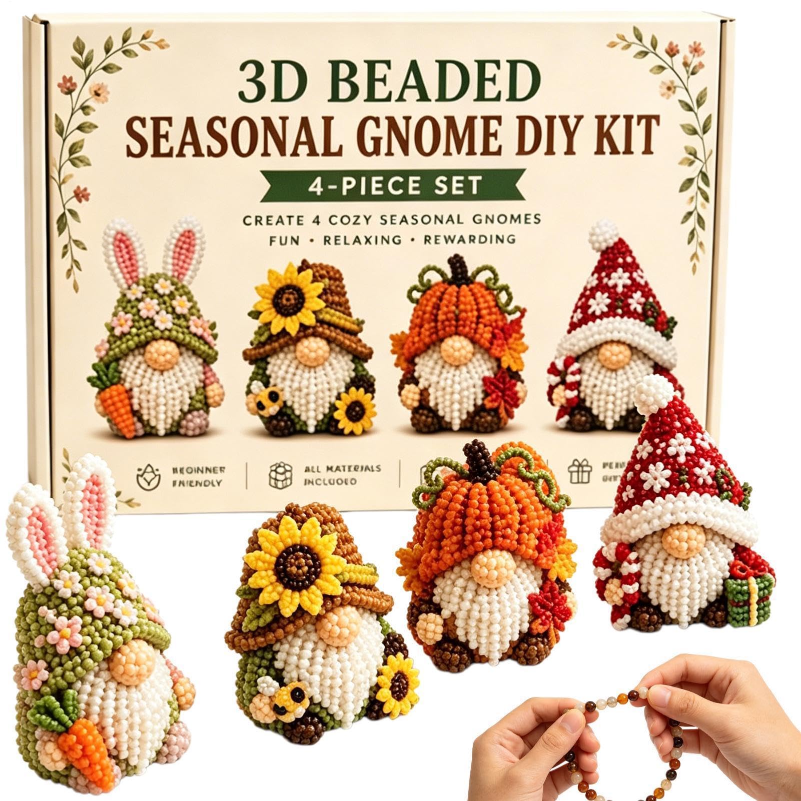Kit fai da te per creare piccoli animali nani in 3D con perline | 4 modelli con istruzioni, kit per la creazione di animali nani con perline, per casa, ufficio, scuola, aula, laboratorio d'arte