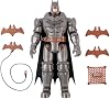DC Comics Batman 30cm Deluxe - action figure with punch and throw function, 5 pieces of equipment, light and sound effects, 1 piece