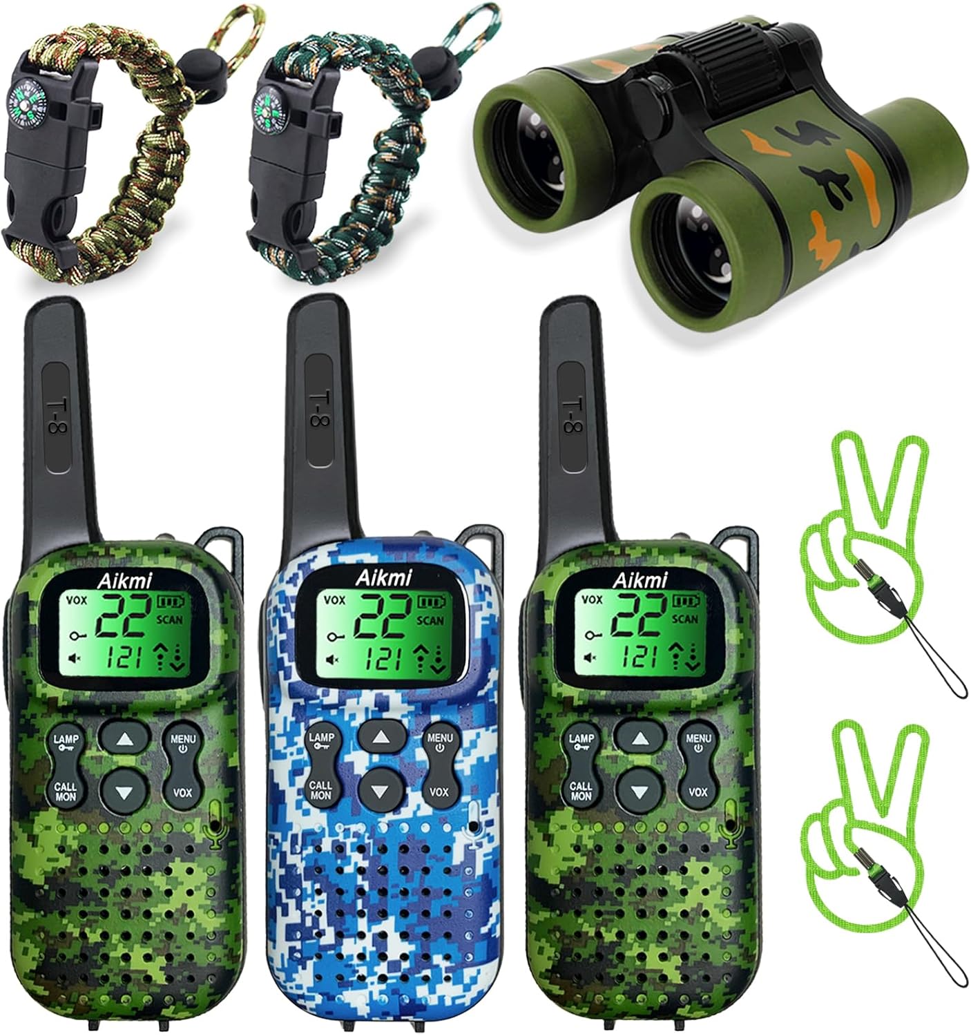 Walkie Talkies for Kids Toys Boys Gifts Aged 5+ Long Range 2 Way Radio for Camping Hunting Hiking Outdoor Game 6 7 8 9 10 Year Old Birthday Present for Kids