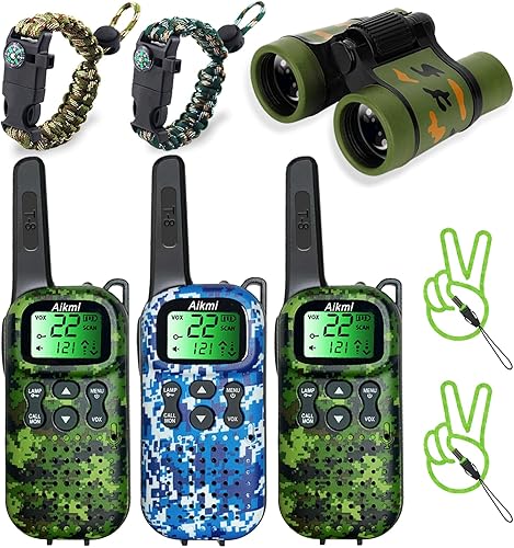 Walkie Talkies para niños, regalos para niños de 5 años en adelante, radio de 2 vías de largo alcance para camping, caza, senderismo, juego al aire