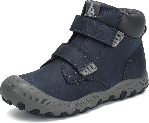 Mishansha Kinder Wanderschuhe Bequeme Sneaker Atmungsaktive Sport Outdoorschuhe Strapazierfähige Laufsohle Dunkelblau Gr.29