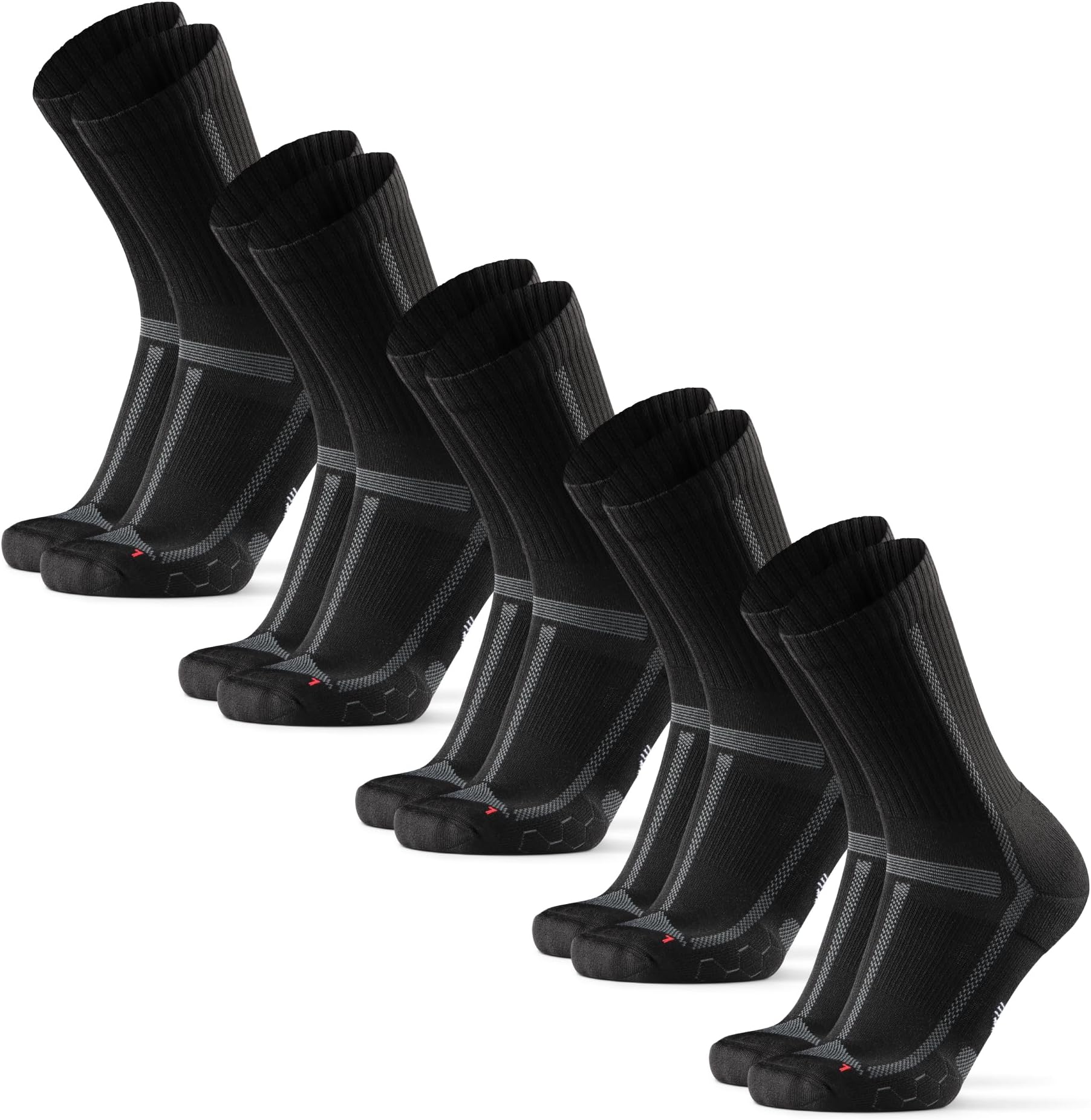 Running Socks for Long Distances, Targeted Cushioned for Bliser Free Runs, Sweat Wicking, for Men & Women, Unisex, 3 or 5 Pack