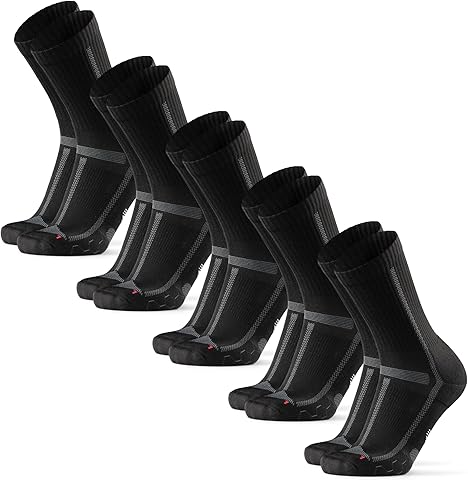 DANISH ENDURANCE Calcetines Running Altos, Anti Rozaduras, Para Correr Largas Distancias, para Hombre y Mujer, 3 o 5 Pack