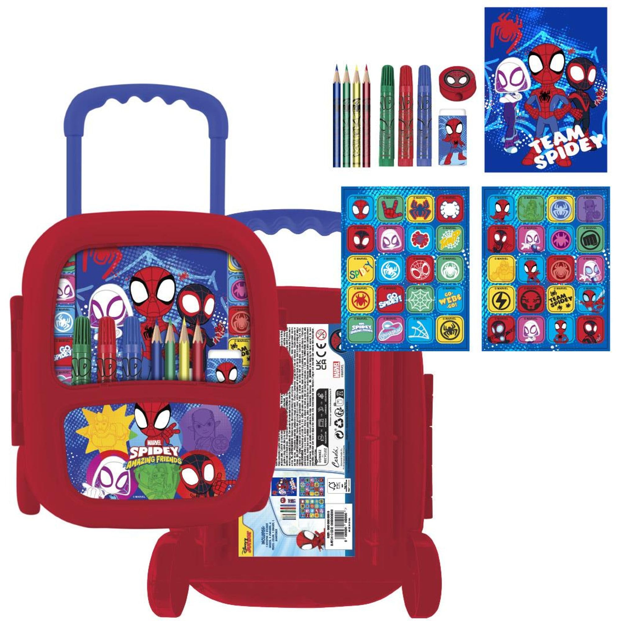 CERDÁ LIFE'S LITTLE MOMENTS Spidey & ses amis Kit scolaire enfant roues accessoires stickers activités
