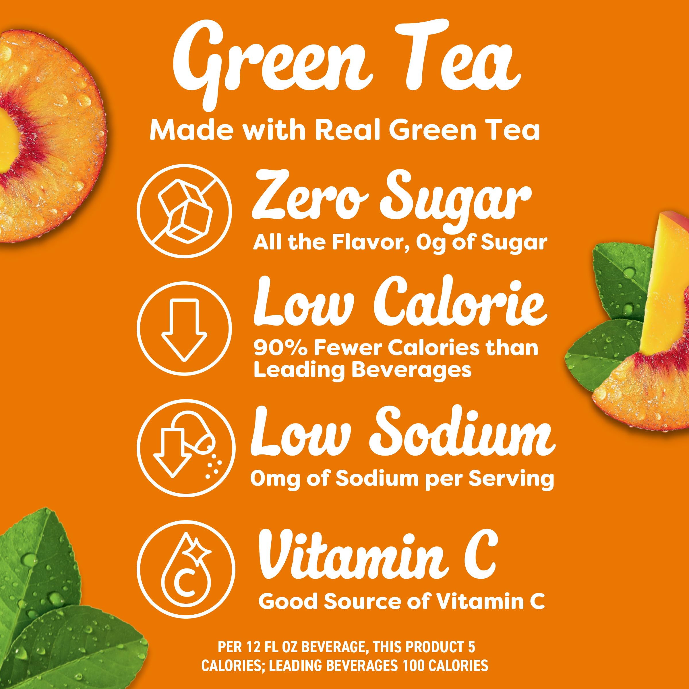 Crystal Light Drink Mix, 5 Pitcher Packets, for Flavorful Hydration and Shareable Refreshment, Peach Mango Green Tea Natural Flavor with other Natural Flavor, Made with Green Tea, 1.85 oz