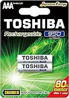 Pilha Recarregável AAA 1,2V 950mAh TNH3GAE TOSHIBA (Cartela com 2 unid.)