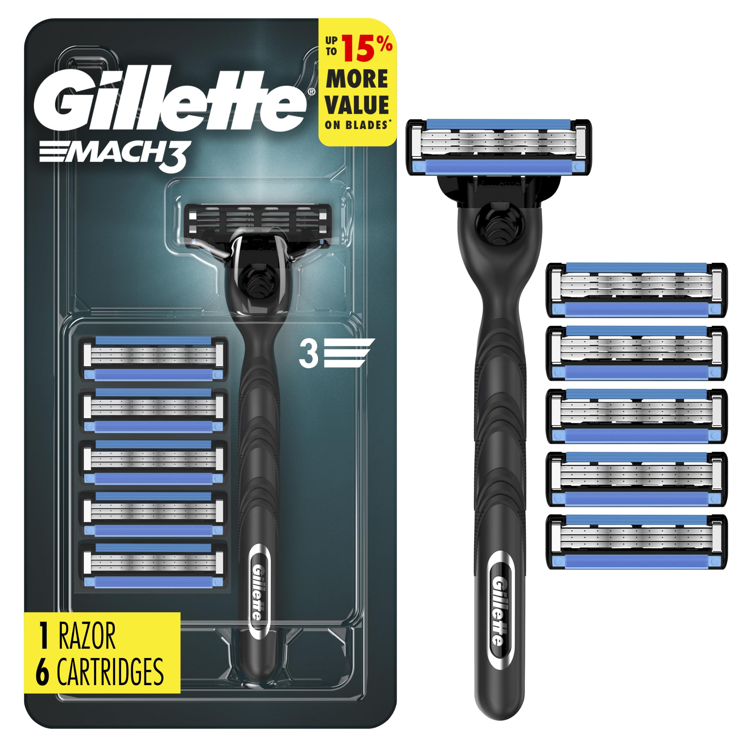 Gillette Mach3 Razor Refills - 3 Blades -15