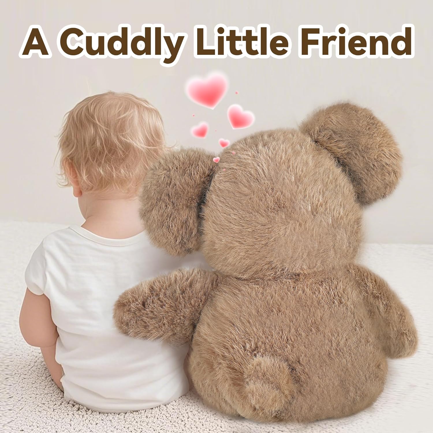 iPlay, iLearn Elephant Stuffed Animal, Soft Baby Plush Elephant Toy, Infant 18" Big Cute Fluffy Animal Toy, Nursery Bedtime Huggable Birthday Easter Basket Gift for Toddlers Girl Boy Kid Age 0 and up
