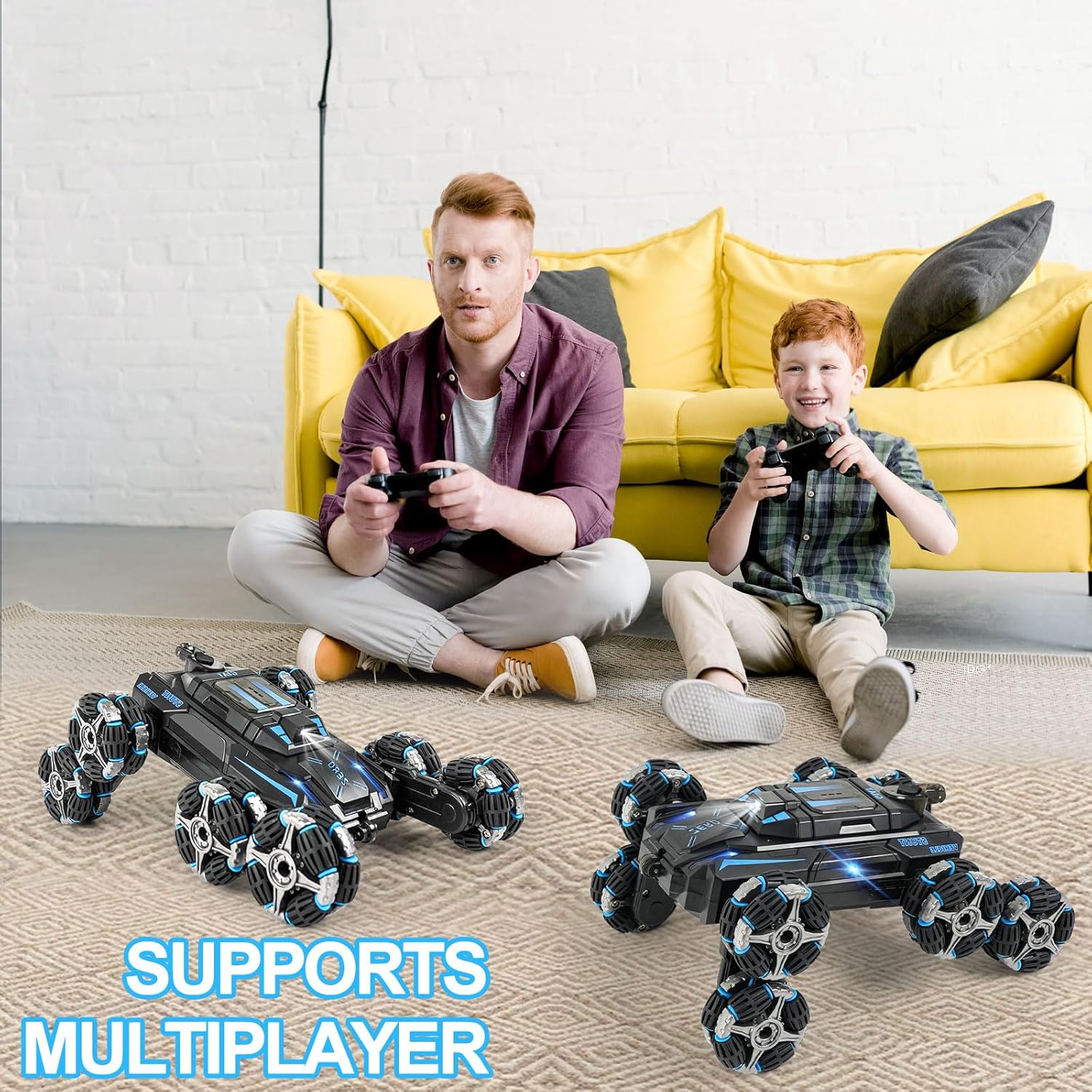 GIAT 8 Wheels Gesture Sensing RC Stunt Car Toy - Birthday Gifts Ideas for Boys Ages 5-7, 6-12, 8, 9, 10, 11 Years Old, Remote Control Off-Road Vehicle with 360-Degree Flips, Lights & Music - Image 6