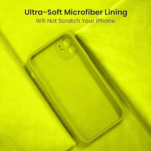 Miniatura 5 de FireNova Funda diseñada para iPhone 11, borde recto, protección de cámara mejorada, funda de silicona con forro de microfibra suave antiarañazos,