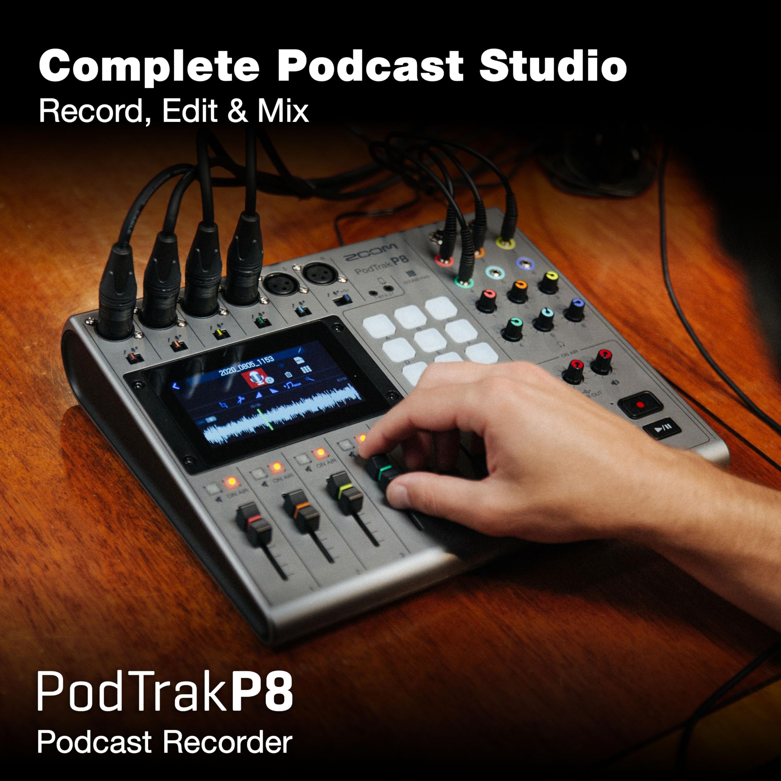 Amazon.com: Zoom PodTrak P8 Podcast Recorder with 6 XLR Inputs, 6
