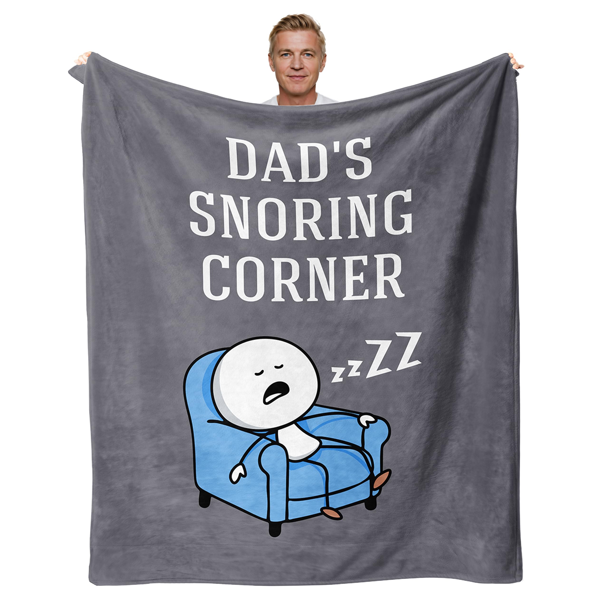 Taigzier Blanket Gifts for Dad from Daughter/Son, Dad's Gift for Birthdays Christmas, Father’S Day Ideas, Birthday Gifts for Dad, Dad’S Snoring Corner Throw Blanket 60”X50”
