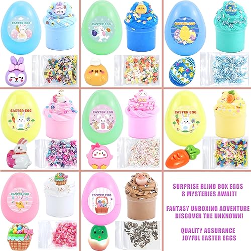 Miniatura 6 de KUALUDJIT Paquete de 15 unidades de slime de mantequilla con dijes de pastel súper suave y antiadherente, juguete para aliviar el estrés para niñas