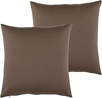 Vista 3 de Jeanerlor Juego de 2 fundas de almohada decorativas de piel sintética con textura de 24 x 24 pulgadas para sofá, duradera, elegante, cómoda