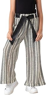 بنطلون تريكو شبكي بتصميم فراشة للبنات من نينوس - ابيض واسود