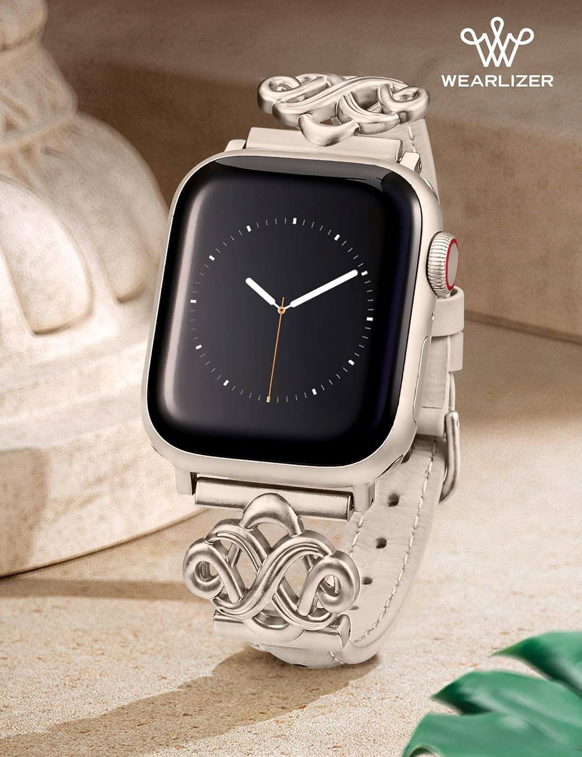 Wearlizer Slim Leather Band Compatible with Apple Watch Bands Women 38/40/41/42/44/45/46/49mm, Fancy Dressy Designer Thin Strap with Celtic Knot for iWatch Series 11 10 9 8 7 6 5 4 3 SE/Ultra 3 2 1 - Image 4