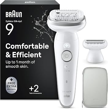 Braun Silk·épil 9 Women's Epilator Ladyshaver Waterproof 9-041 Silver