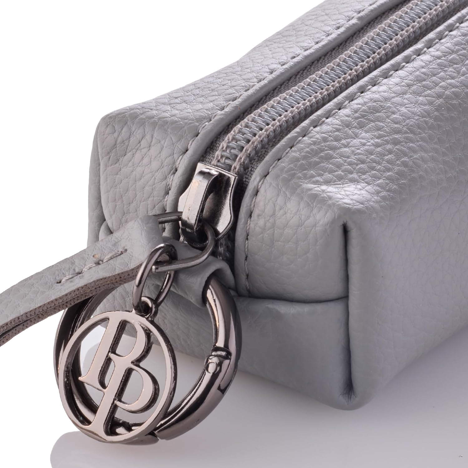 Rein - The Recycled Vegan Leather Pouch Durable Heavy Duty Bag Holder, Leash Attachment Made With Sustainable Materials, Custom Hardware for Small, Medium & Large Dogs, Gray